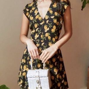 Lemon print mini Deven dress